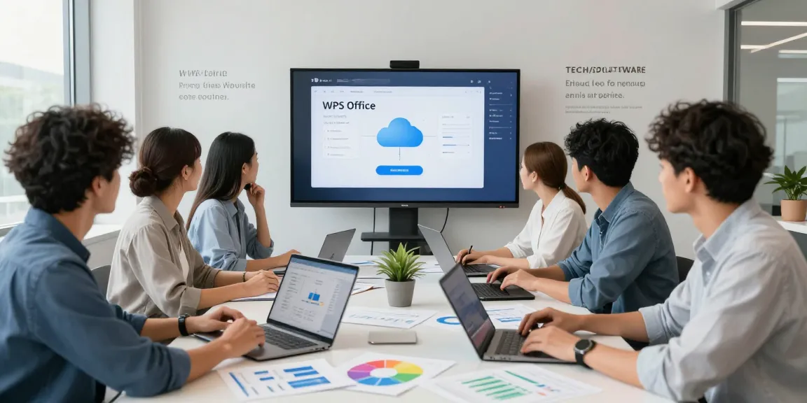 Collaborative team using WPS Official Website features in a modern office setting.