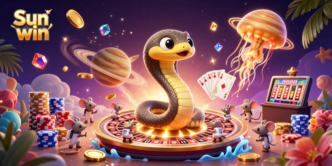 Engage in thrilling gameplay at Sun win with vibrant casino elements and dynamic characters.