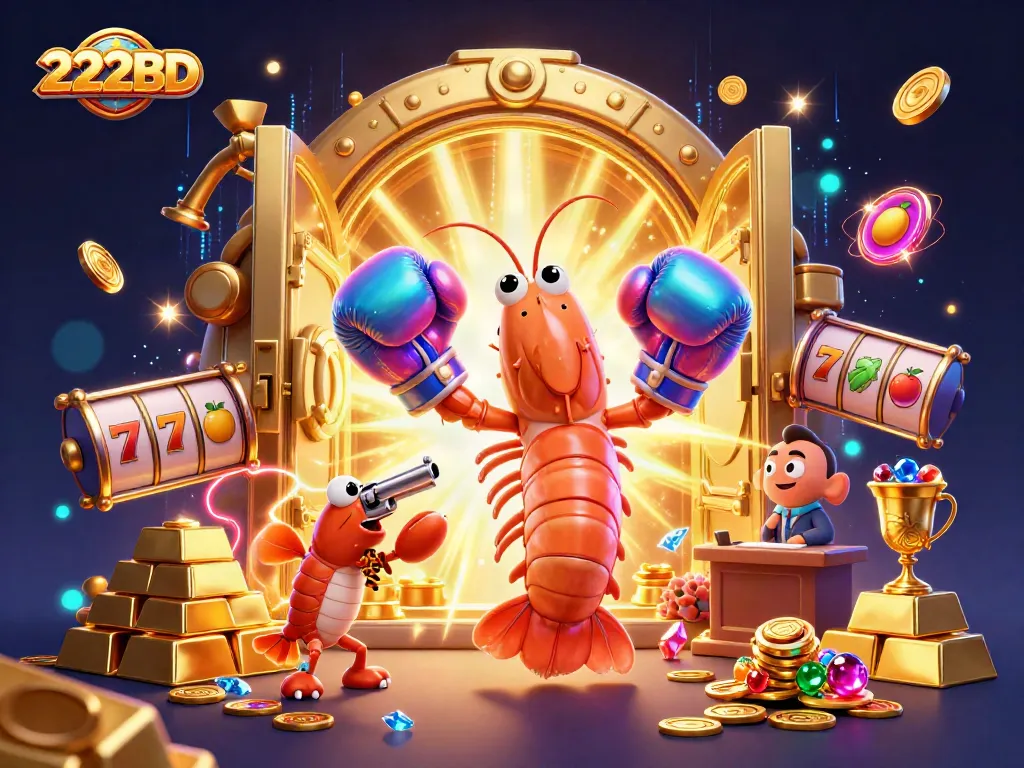 Engage in thrilling gameplay with 222BD’s vibrant casino scene featuring exciting slots and treasures.