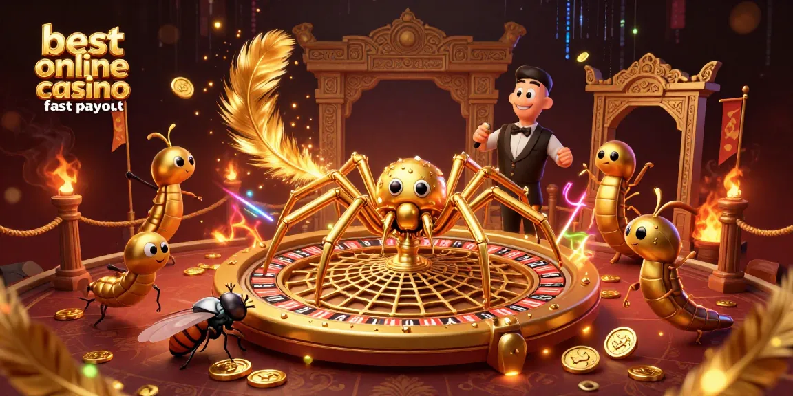 Experience the excitement at the best online casino fast payout with a vibrant 3D scene of a roulette wheel.