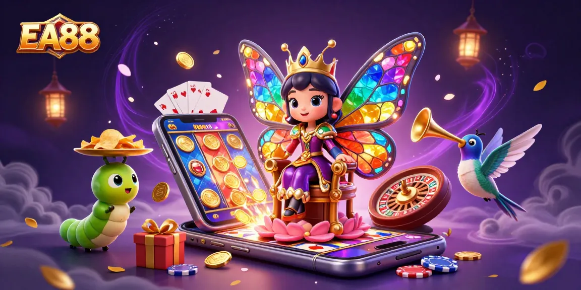 Experience thrilling gameplay with EA88's vibrant 3D casino world filled with winning bonuses and excitement.